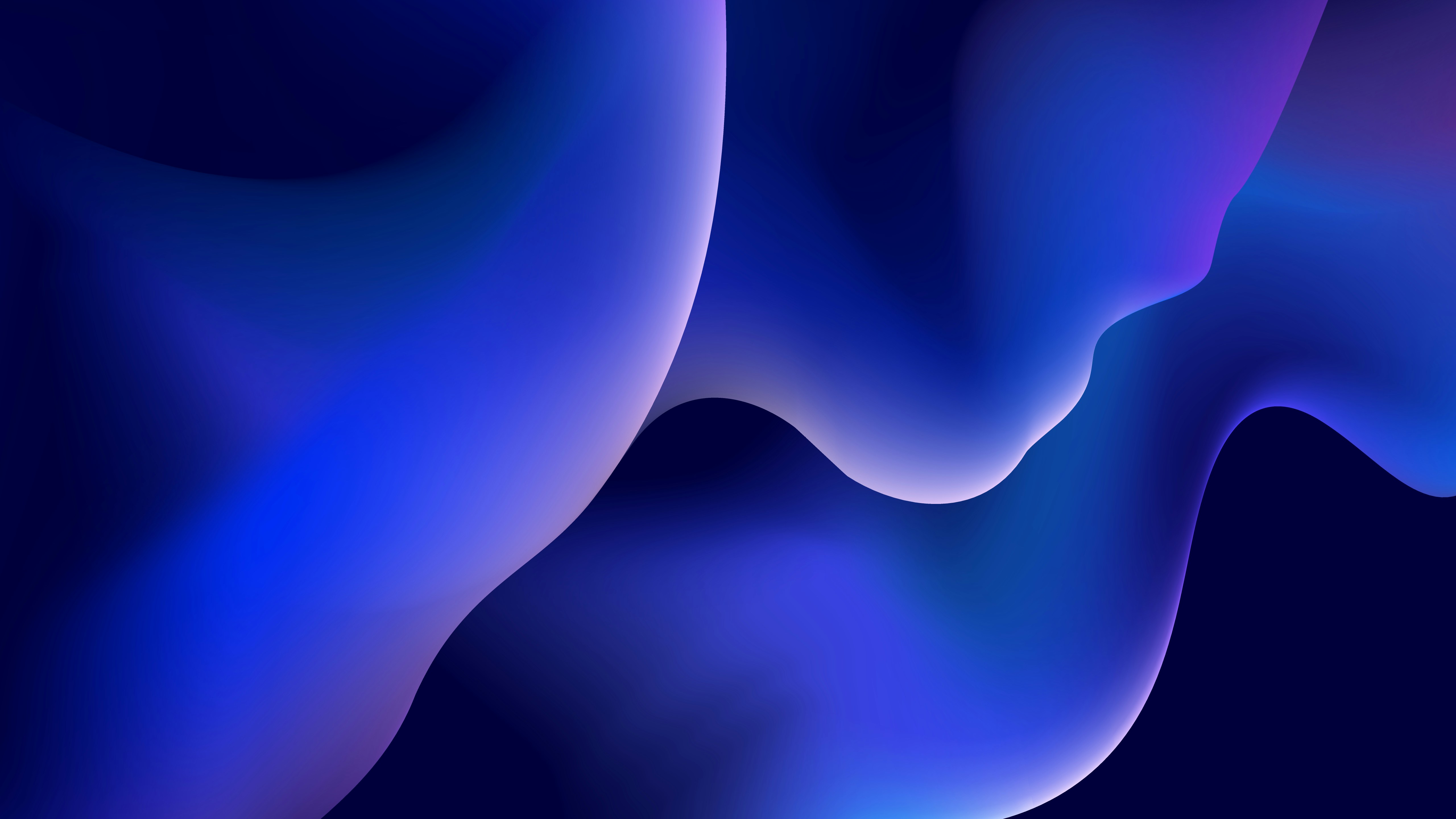 Ethereal Waves - Abstract painting with flowing blue and silver forms suggesting ocean movement
