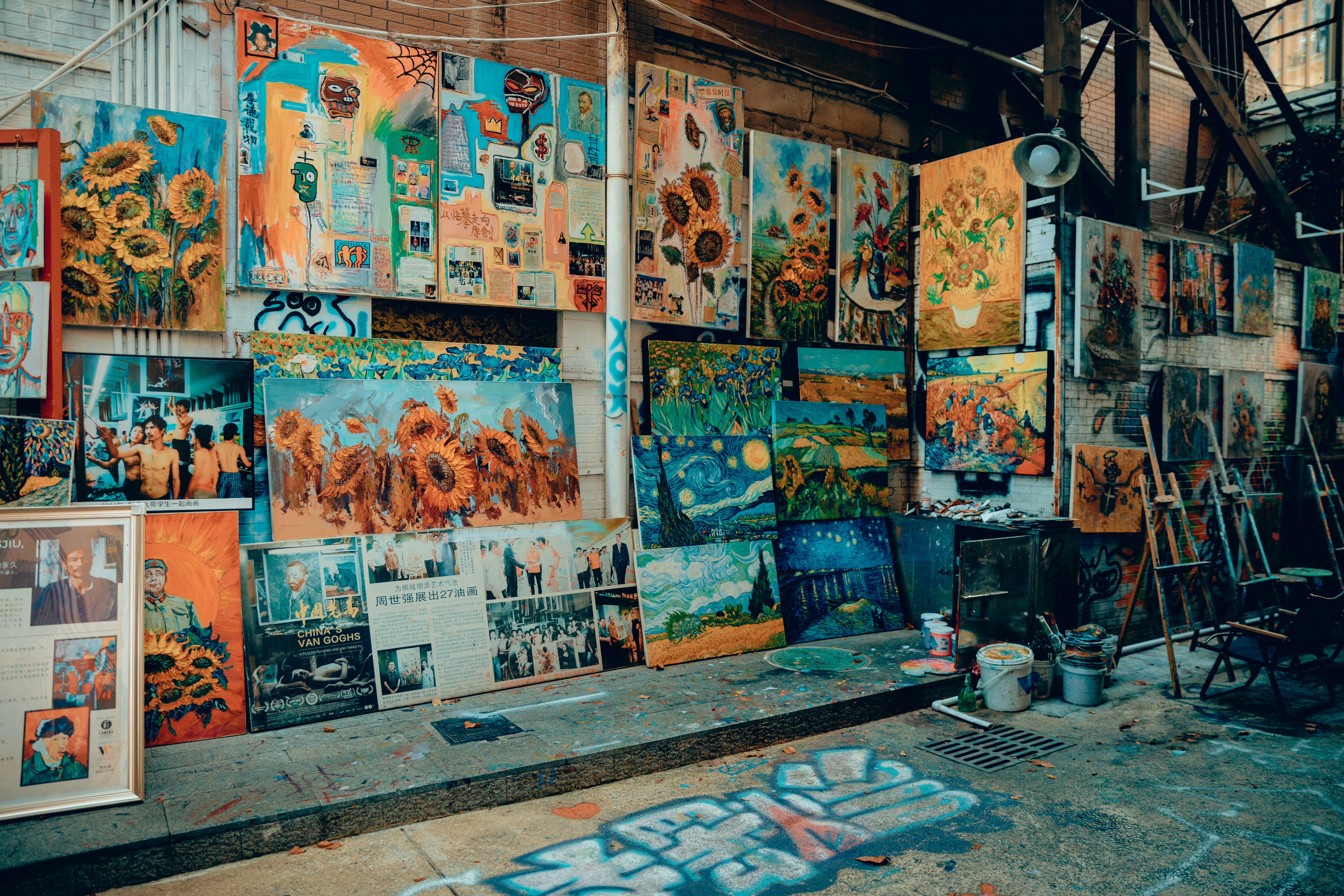 Artist studio workspace
